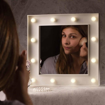 Hollywood Mirror, Plastic Frame (Container Product as it is, No Warranty, No Guarantee, No Return, No Exchange) - Imported from UK